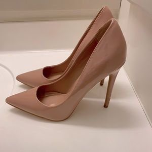 Nude Patent stiletto heels